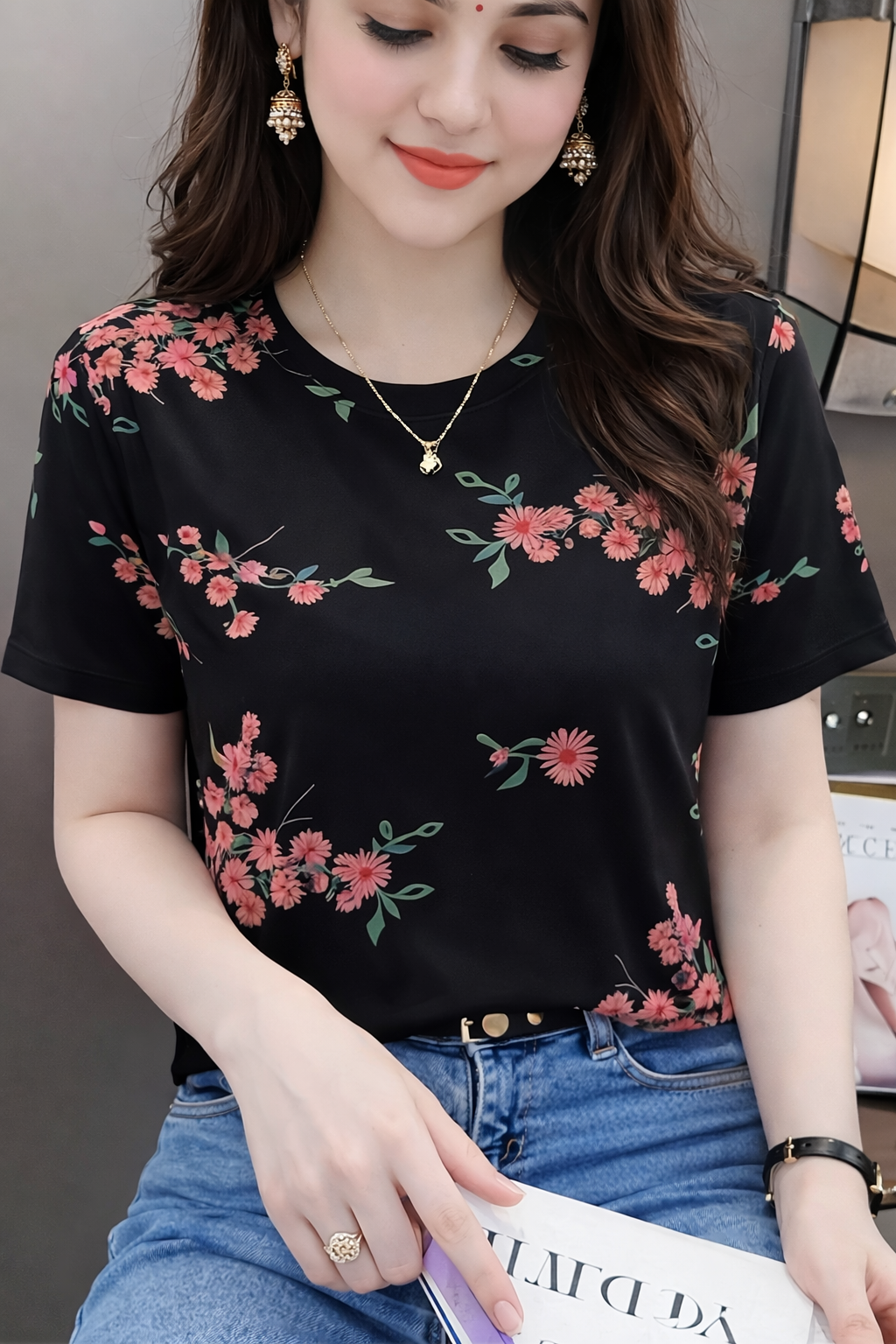 Women's Summer Essential Graphic T-Shirt | Premium Short Sleeve Cotton Tee