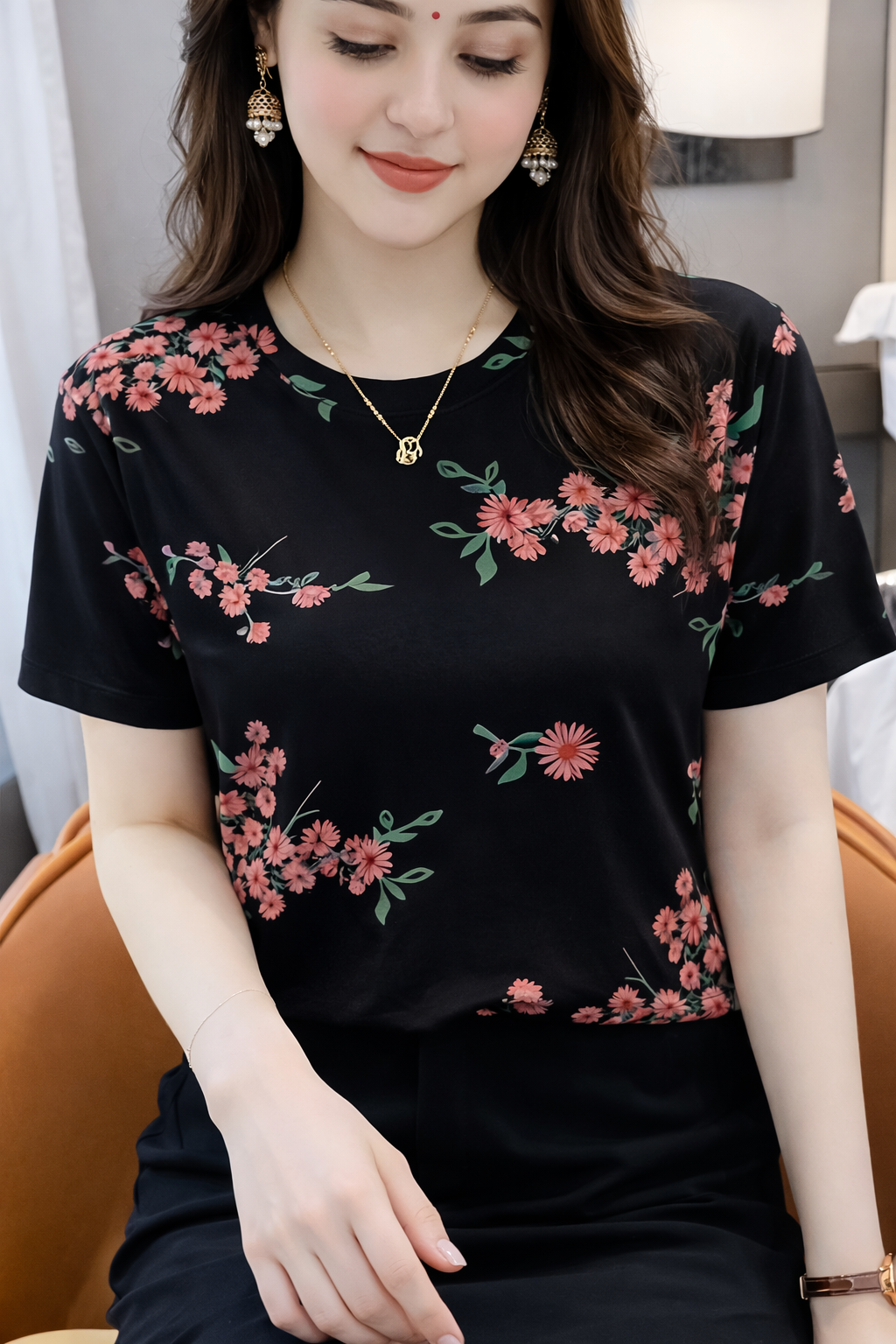 Women's Summer Essential Graphic T-Shirt | Premium Short Sleeve Cotton Tee