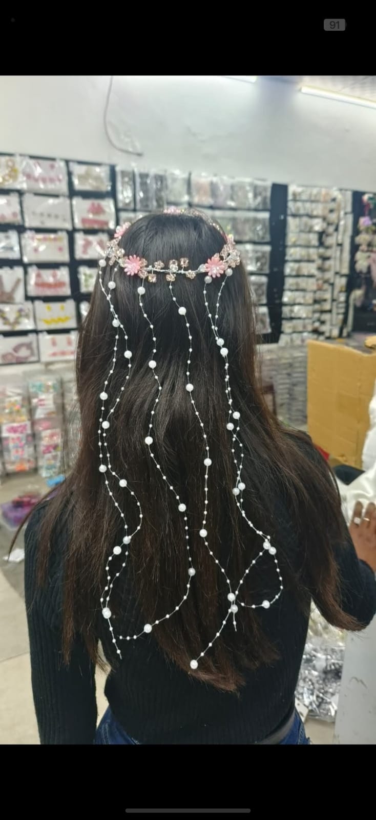 Elegant Floral Pearl Hair Chain | Bridal Sheshphool & Party Wear Matha Patti Accessory
