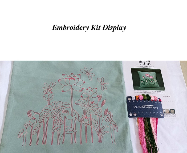 DIY Handmade Embroidery Pillow Kit | Premium Cotton Canvas Cushion Cover Set