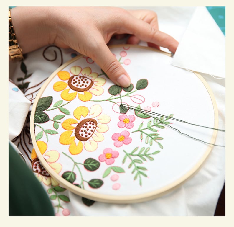 DIY Handmade Embroidery Pillow Kit | Premium Cotton Canvas Cushion Cover Set