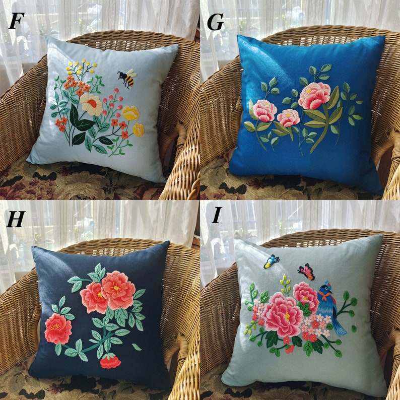 DIY Handmade Embroidery Pillow Kit | Premium Cotton Canvas Cushion Cover Set